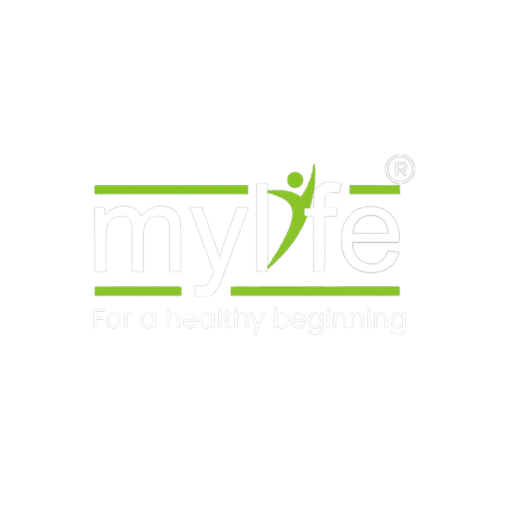 Mylife logo with slogan