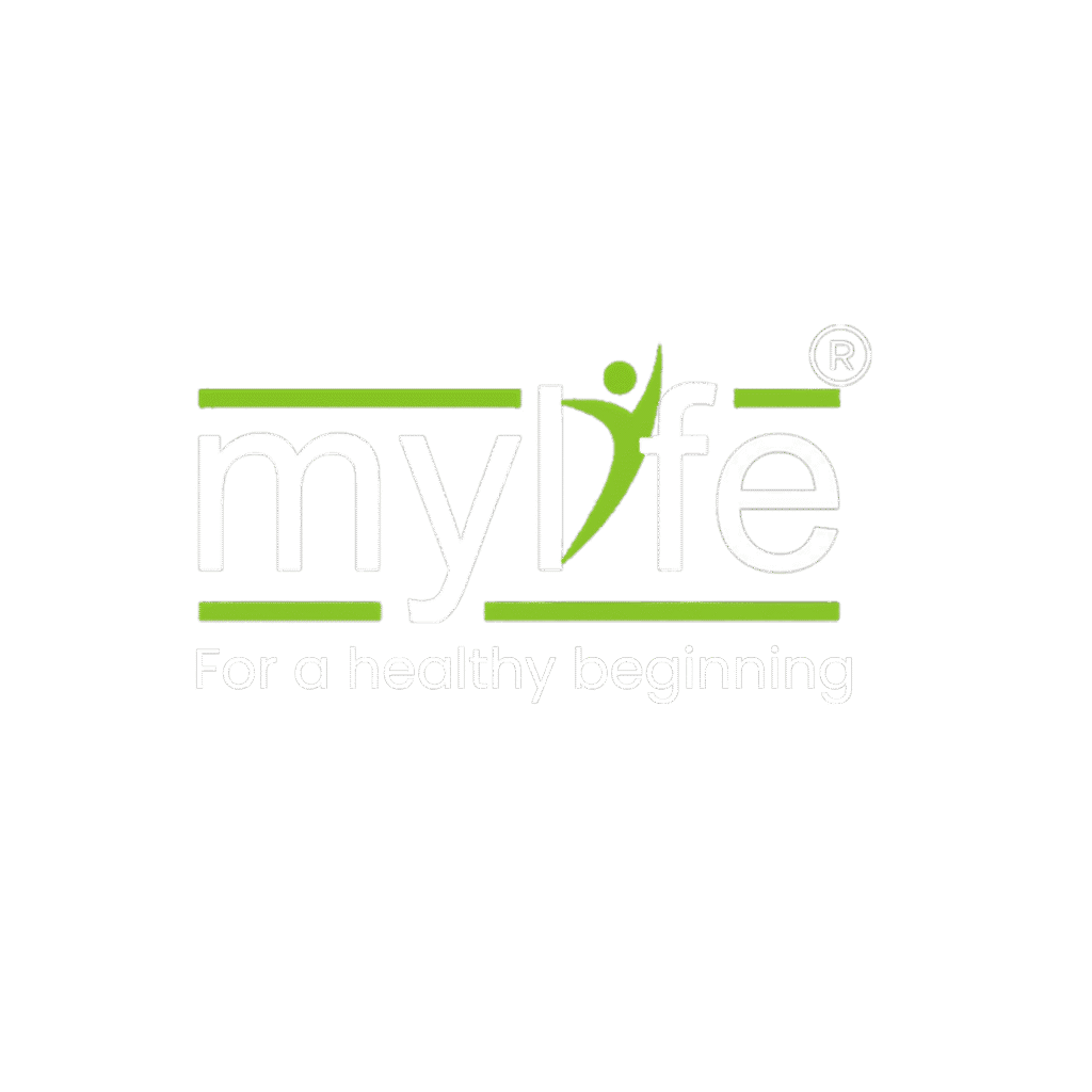 Mylife logo with slogan