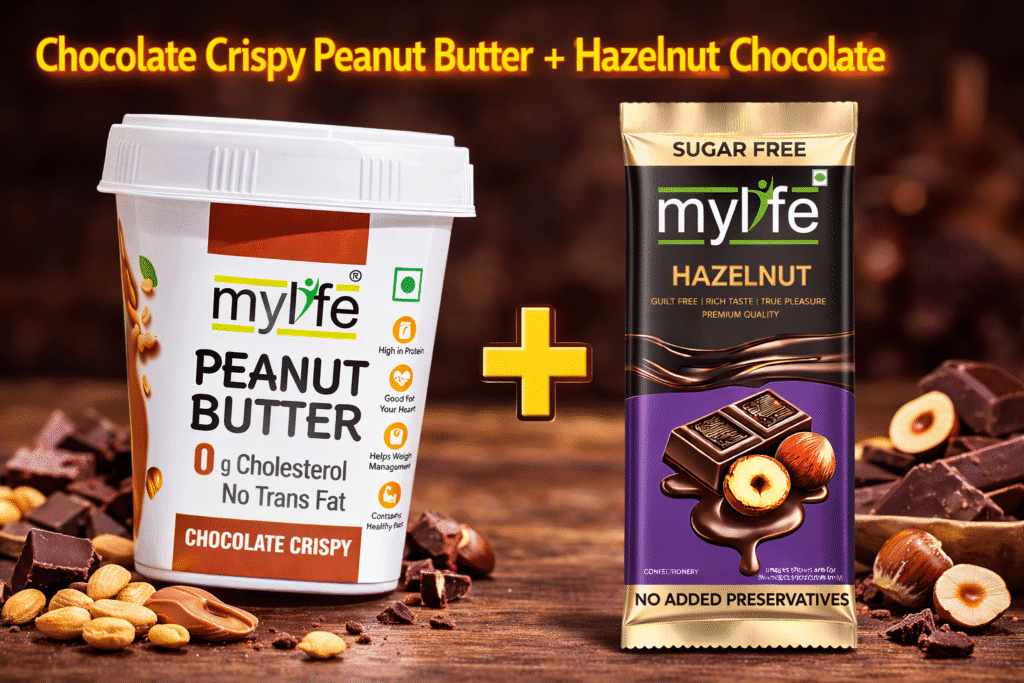 The Crunchy Affair(smooth peanut butter + Hazelnut Chocolate)