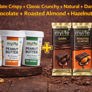 Three peanut butter and three sugar free chocolate combo