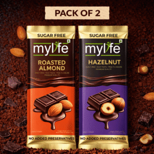 The Nutty Pair( Roasted almond + Hazelnut sugar free Chocolate)