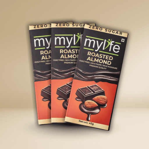 MyLife Nut Lovers Treat ( Pack of 3 Roasted Almond Chocolate )